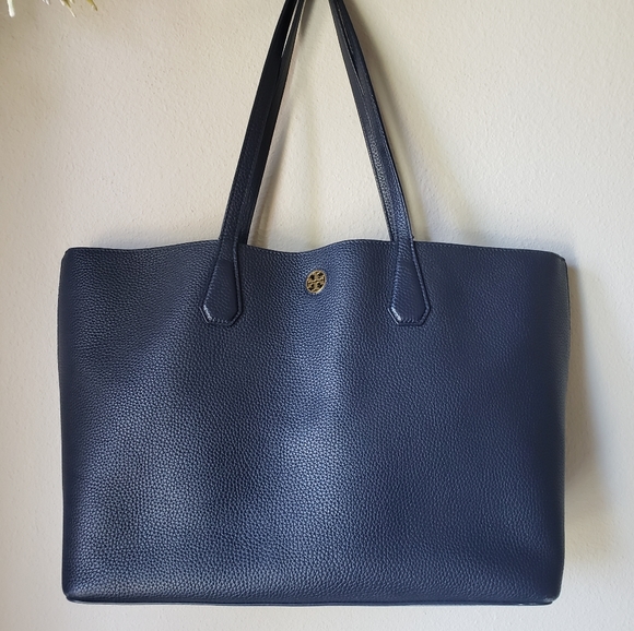 ❗SOLD❗💋Tory Burch Navy Leather Perry Tote - Picture 11 of 14